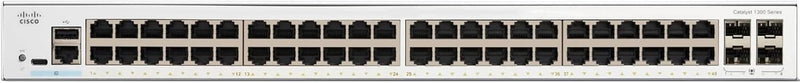 Cisco Catalyst 1300 48-Port Gigabit Ethernet + 4xSFP Advanced Security Managed Switch (C1300-48T-4G-UK/NE-1348T4G)