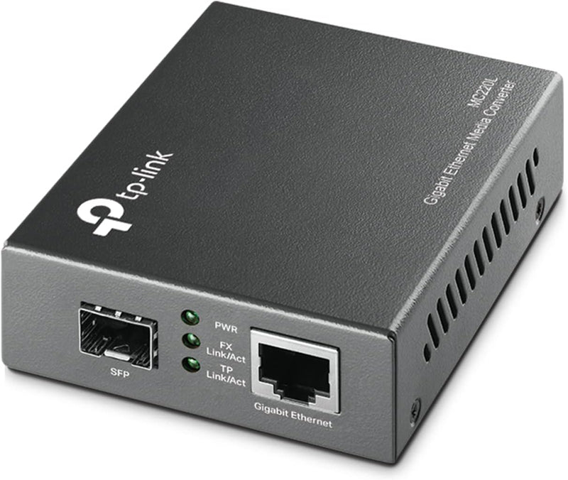 TP-Link MC220L 10/100/1000 Mbps RJ45 to 1000 Mbps SFP Slot Supporting MiniGBIC Modules (TP-NE-MC220L)