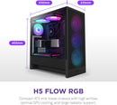 NZXT H5 FLOW RGB (2024) Black 黑色 Tempered Glass ATX Airflow Case CC-H52FB-R1