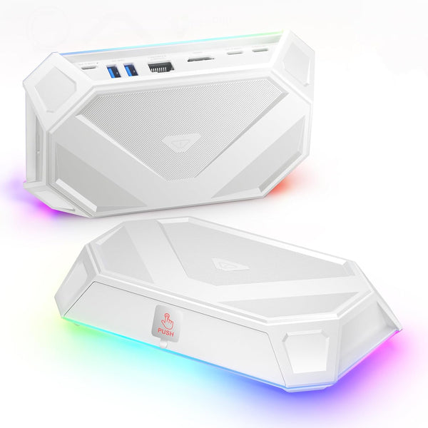 JSAUX 8-Port RGB Docking Station HB0801 WHITE (UH-JHB801W) 