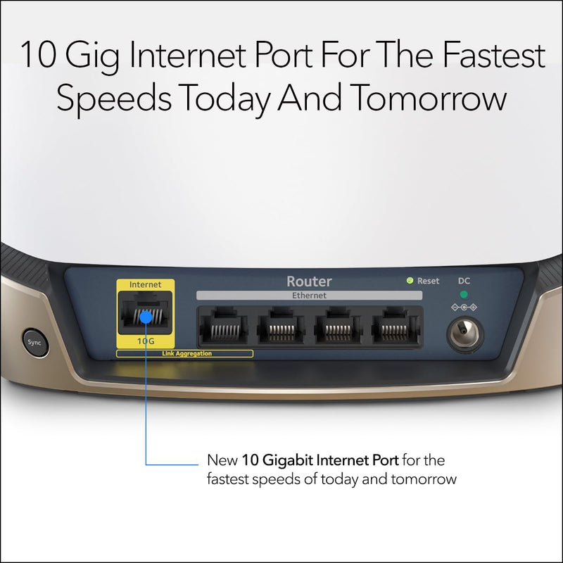 NETGEAR RBR860S Orbi Mesh WiFi 6 AX6000 Tri Band Router