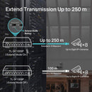 TP-Link TL-SF1009P 9 Port 10/100 Mbps Desktop Switch With 8 Port PoE+ (65W)