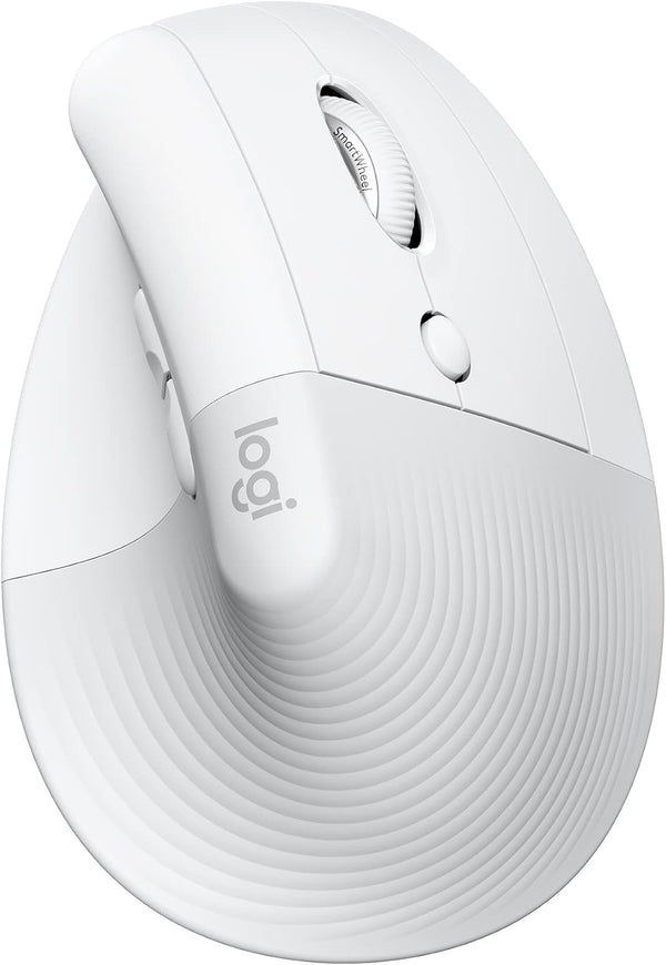 Logitech Lift 人體工學垂直無線滑鼠 - Graphite Lift 珍珠白 910-006480 原裝行貨