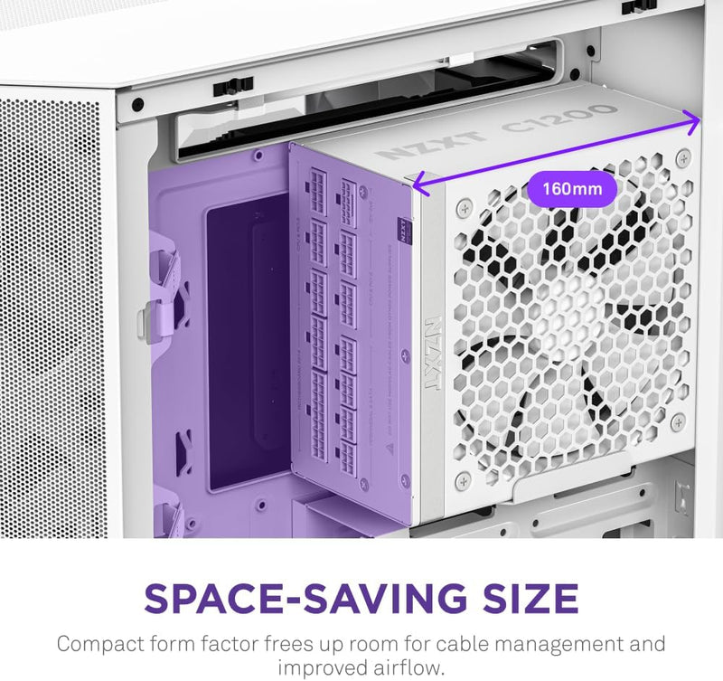 NZXT 1200W C1200 Gold Matte White 白色 ATX3.1 80Plus Gold Full Modular Power Supply (PA-2G2BW-UK)