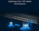 TP-Link Omada TL-SG3210XHP-M2 JetStream 8 Port 2.5G Base-T and 2 Port 10GE SFP L2+ Managed Switch With 8 Port PoE+ (240W)