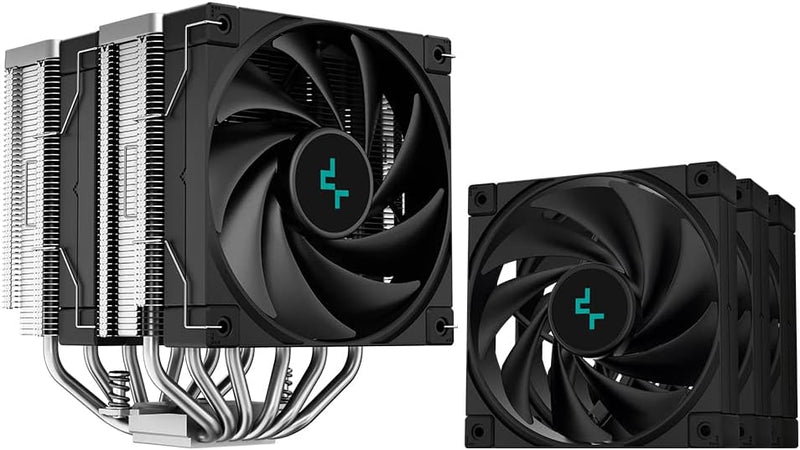 DeepCool AK620 Black 黑色 CPU Cooler, FK120 3-in-1 Cooling Fan, 6 Copper Heatpipes, 260W TDP (AIRDC-AK620)