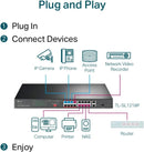 TP-Link TL-SL1218P 16 Port 10/100 Mbps 2 Port Gigabit Rackmount Switch with 16 Port PoE+ (150W)