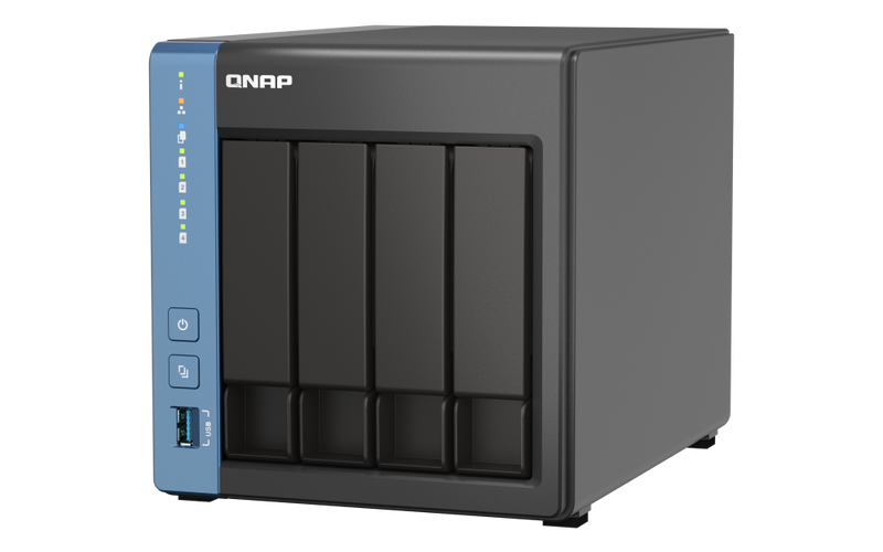 QNAP TS-416-4G 4-Bay NAS (Cortex-A55 2.0 GHz Quad Core CPU, 4GB Ram)