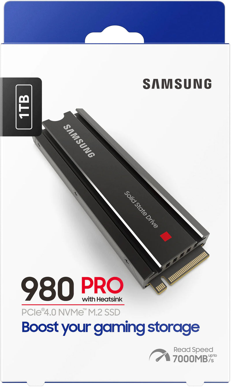 Samsung 1TB 980 PRO w/Heatsink MZ-V8P1T0CW M.2 2280 PCIe Gen4 x4 SSD