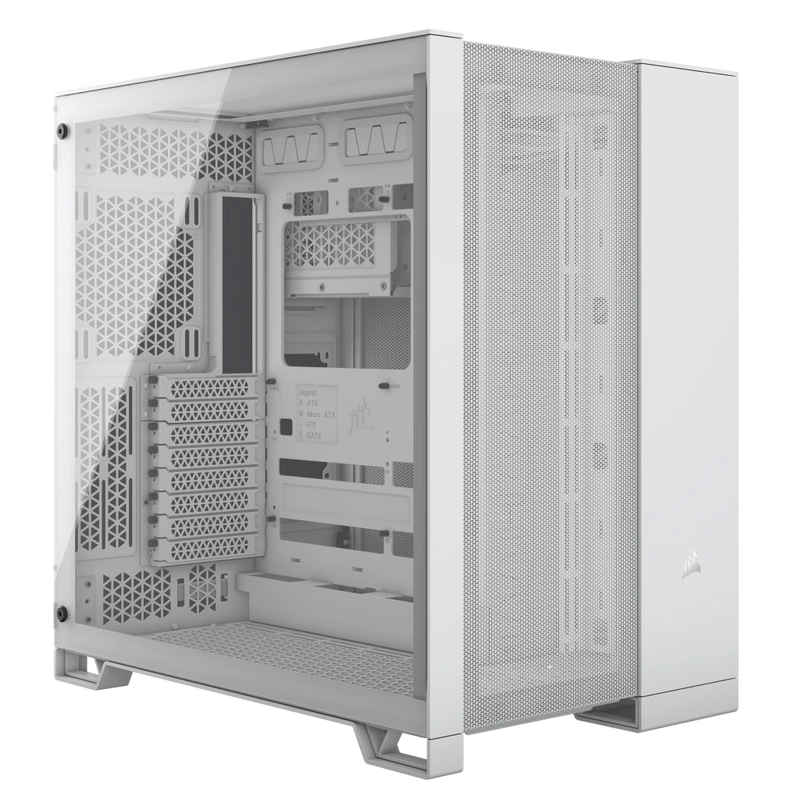 CORSAIR 6500D AIRFLOW White White ATX Case CC-9011260-WW supports back-plugged motherboards