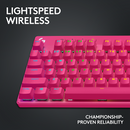 Logitech G PRO X TKL Lightspeed 無線機械電競鍵盤 (觸感茶軸) - Pink 粉紅色 920-012426 原裝行貨