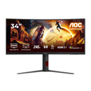 AOC 34" CU34G4Z 1ms(GTG) 240Hz WQHD 3440x1440 Fast VA (21:9) 1500R 曲面電競顯示器