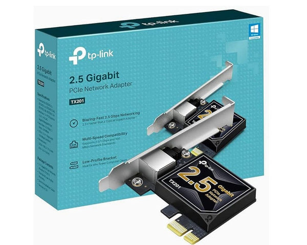 TP-Link TX201 2.5 Gigabit Ethernet PCIe Network Adapter with Low-Profile and Full-Height Brackets