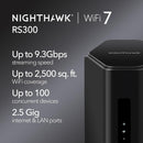 NETGEAR Nighthawk RS300-100APS BE9300 Tri-Band WiFi 7 Router