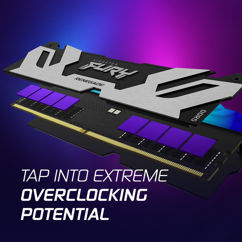 Kingston 32GB Kit (2x16GB) KF580C38RSAK2-32 Fury Renegade RGB Black DDR5-8000MHz Memory 
