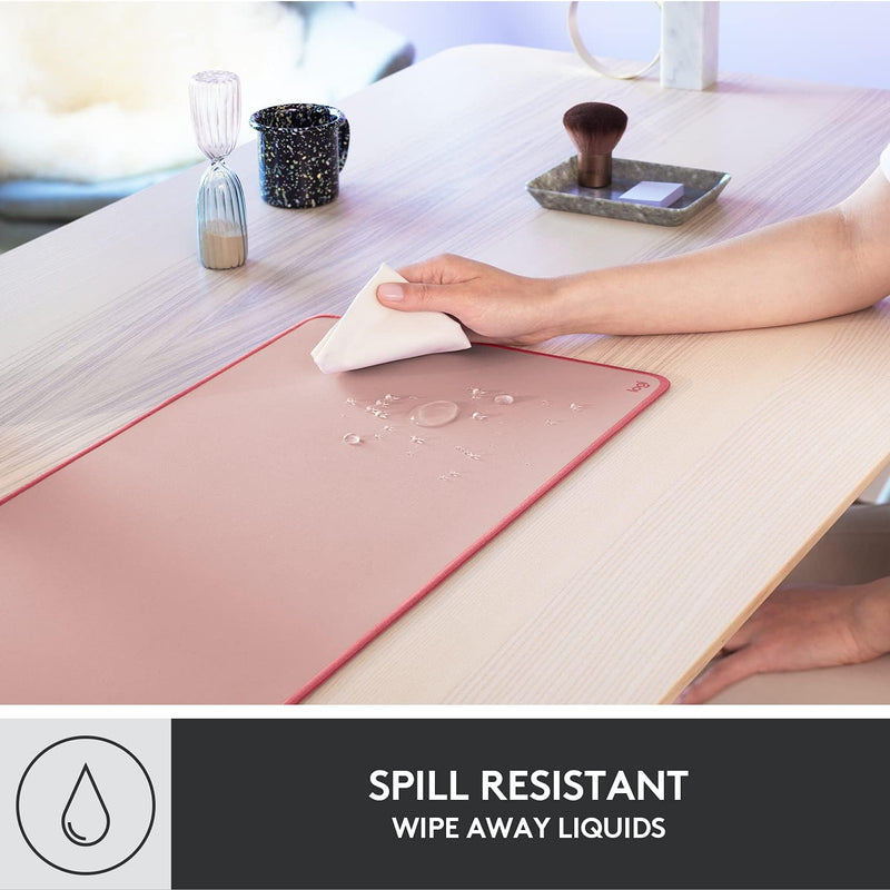 Logitech Studio Desk Mat 桌面滑鼠墊 - Rose Pink 玫瑰粉色 956-000045 原裝行貨