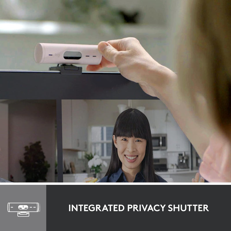 Logitech Brio 500 Full HD 1080p 網路攝影機 - Rose Pink 玫瑰粉色 960-001433 原裝行貨