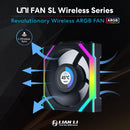 LIAN LI UNI FAN SL Wireless LCD Reverse Blade 反葉 120mm Case Fan - BLACK (12RSLLCD1W1B)
