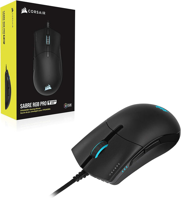 Corsair SABER RGB PRO WIRELESS CHAMPION SERIES Ultra-Lightweight FPS/MOBA Gaming Mouse CH-9313211-AP 