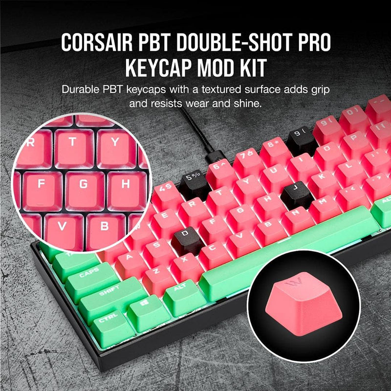 Keycap Kit Corsair PBT DOUBLE-SHOT PRO Keycap Mod Kit - Rogue Pink CH-9911070-NA