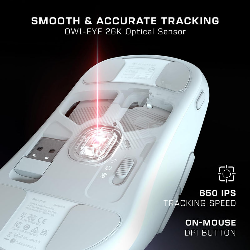 Turtle Beach Burst II Air 對稱式無線光學電競滑鼠 - White 白色 (ME-RB2AWH)