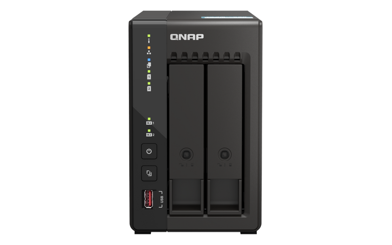 QNAP TS-253E-8G 2-Bay NAS (Intel® Celeron® J6412 Quad Core CPU, 8GB Ram)