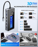 ORICO 8-in-1 Multifunctional Docking Station With M.2 NVMe/NGFF SSD Enclosure OM28PR