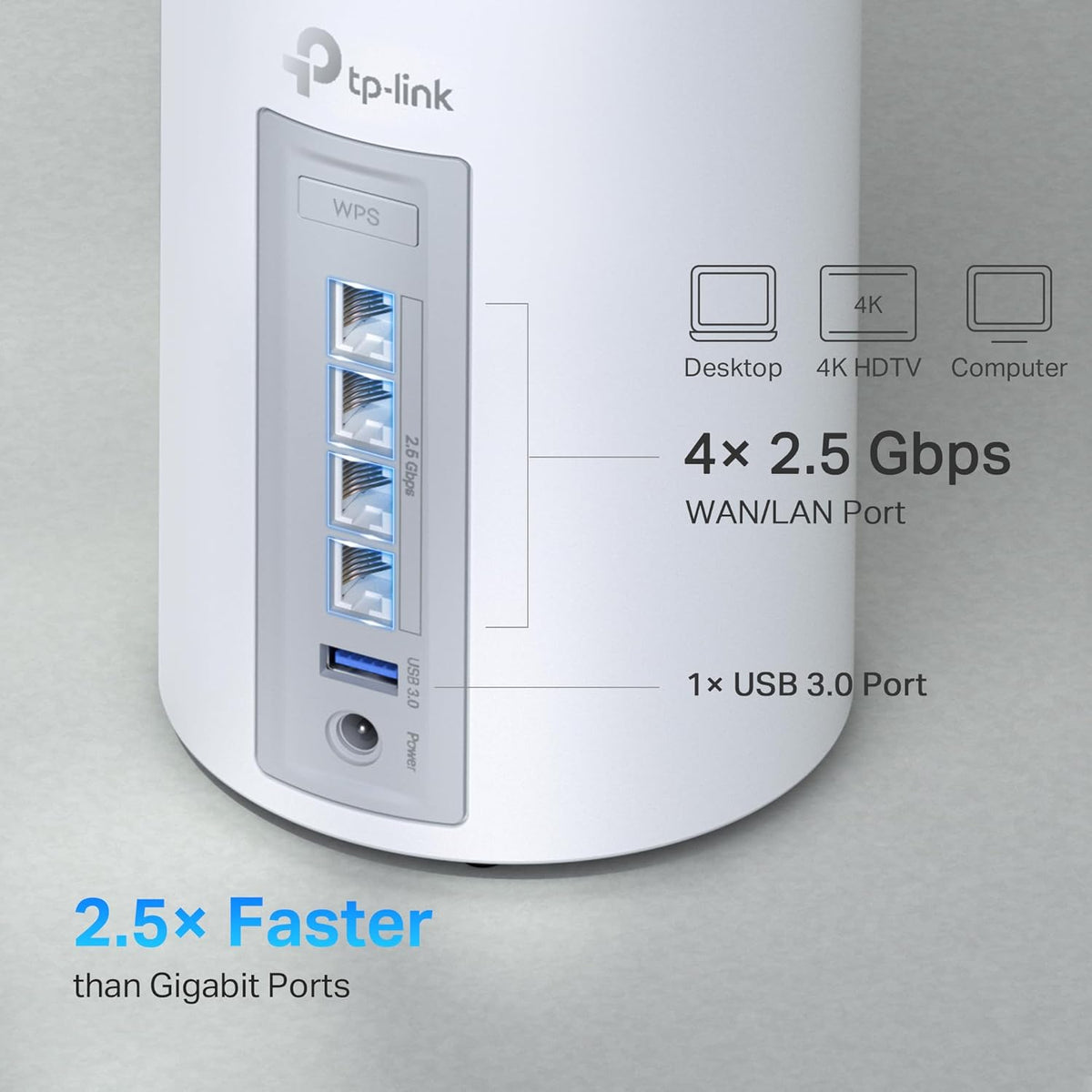 TP-Link Deco BE65 BE11000 Tri Band Whole Home Mesh WiFi 7 System