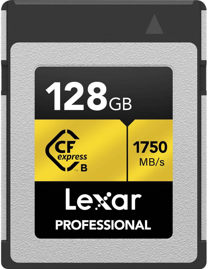 Lexar GOLD SERIES 128GB PROFESSIONAL CFexpress™ TYPE B CARD (up to 1750MB/s read, 1500MB/s write) LCXEXPR128G-RNENG