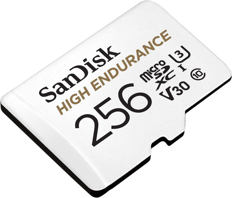 SanDisk 256GB High Endurance microSDXC (V30, UHS-I/U3, CL10,4K, 100MB/s) SDSQQNR-256G-GN6IA 772-4174