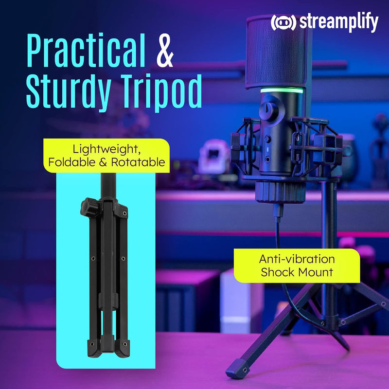 Streamplify Mic Tripod RGB 麥克風連三腳架