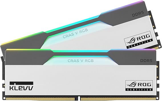KLEVV CRAS V RGB ROG Certified DDR5 32GB (2x16GB) 7200MHz CL34 Memory SK Hynix Chip AMD EXPO & Intel XMP 3.0 CVR16X2-KD5AGUA80-72B340P