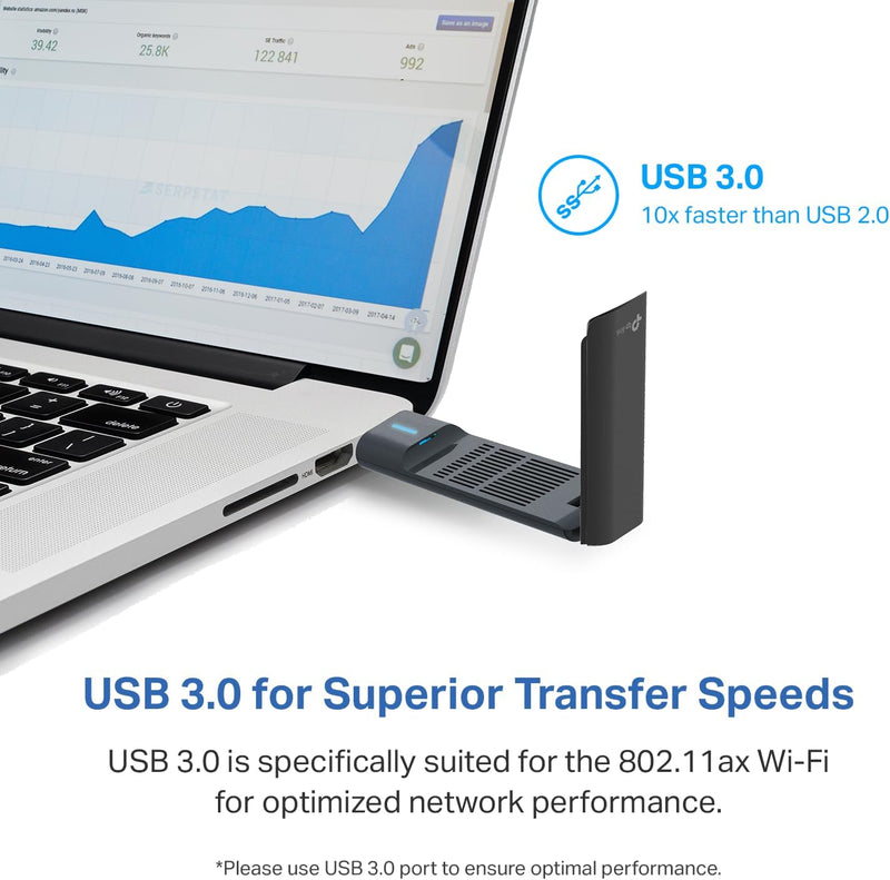 TP-Link Archer TXE50UH AXE3000 High Gain Tri-Band Wi-Fi 6E USB Adapter