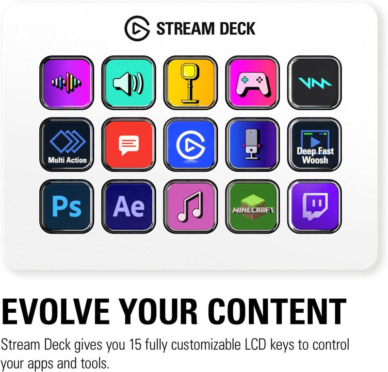 [Elgato New Year Promotion] Elgato Stream Deck MK.2 White white live broadcast console (CO-EL-STD-MK.2W) 