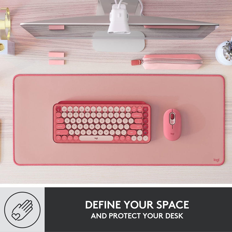 Logitech Studio Desk Mat 桌面滑鼠墊 - Rose Pink 玫瑰粉色 956-000045 原裝行貨