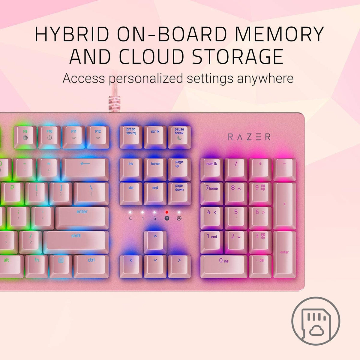 Razer Huntsman V2 Tenkeyless - Quartz 粉紅色(線性紅軸) 無