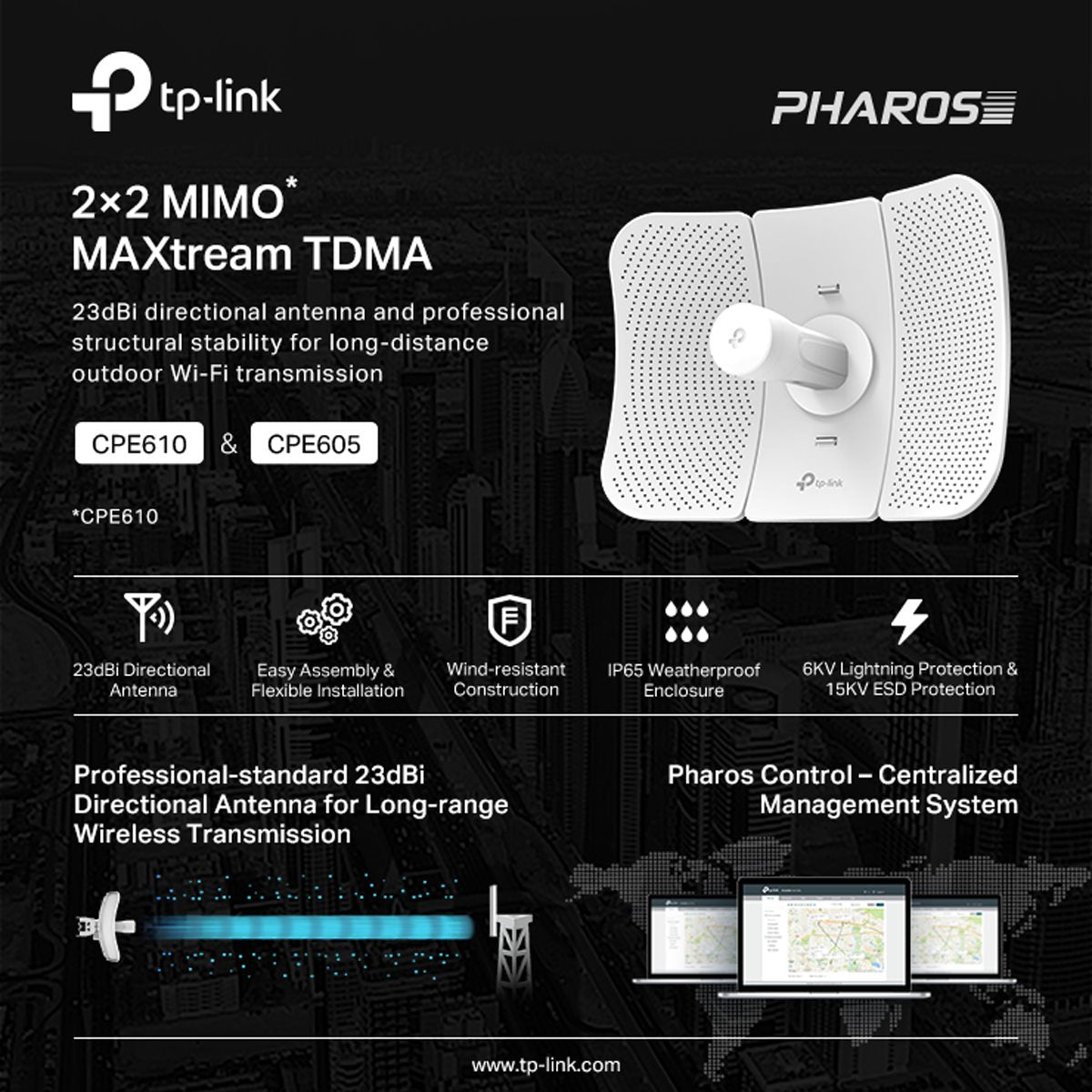 CPE de Exterior 5GHz 300Mbps 23dBi CPE610 – TP-LINK | Estudio Tecno CPE de Exterior 5GHz 300Mbps 23dBi CPE610 – TP-LINK | Estudio Tecno