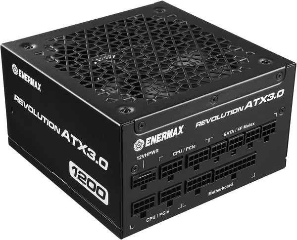 ENERMAX REVOLUTION ATX3.0 PCIE 5.0 1200W 80 PLUS Gold Fully Modular Power Supply (PS-ERA1K2) 