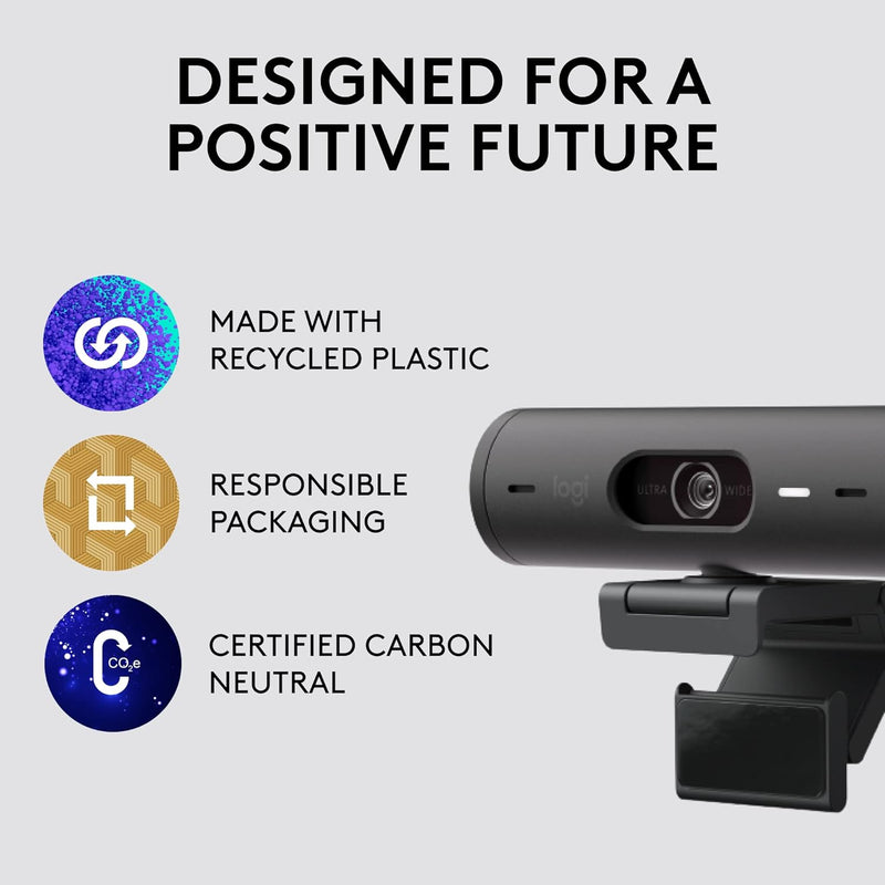 Logitech Brio 500 Full HD 1080p 網路攝影機 - Graphite 石墨灰色