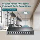 TP-Link TL-SG1210MP 10-Port Gigabit Desktop Switch with 8-Port PoE+ (123W)