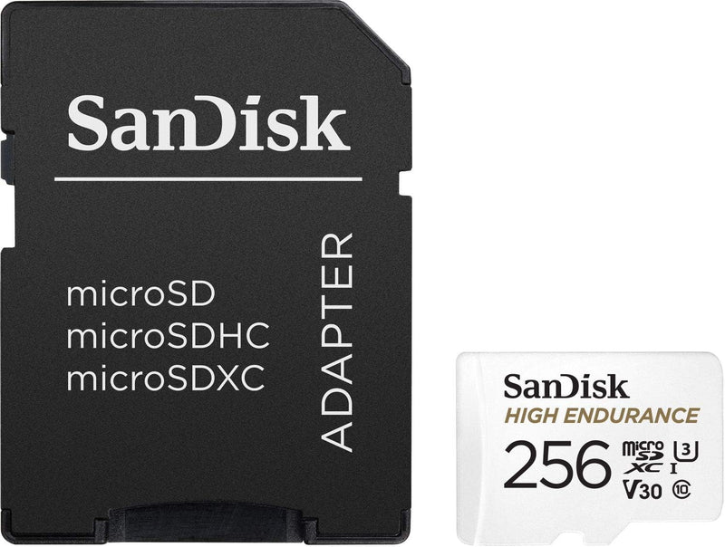SanDisk 256GB High Endurance microSDXC (V30, UHS-I/U3, CL10,4K, 100MB/s) SDSQQNR-256G-GN6IA 772-4174