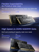 Minisforum BS-M790S7 790S7 Mini Tower Gaming Barebone (AMD Ryzen 9 7940HX / 2xDDR5 SODIMM Slots / 2xPCIe4.0 SSD Slots / 2.5G Lan)