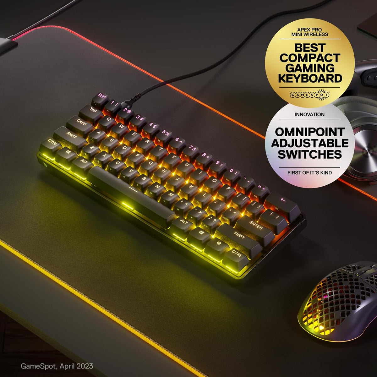 Apex Pro Mini Wireless compact gaming keyboard | SteelSeries
