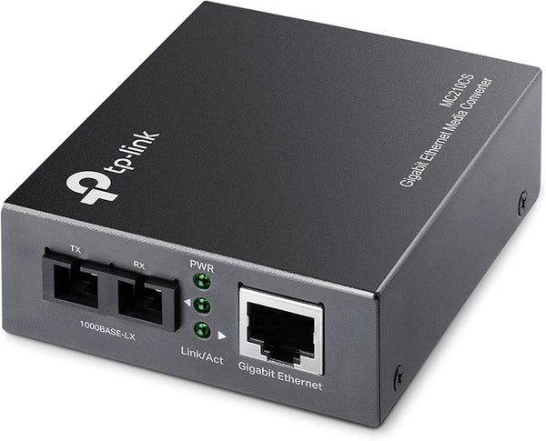 TP-Link MC210CS 10/100/1000 Mbps RJ45 to 1000 Mbps Single-Mode SC Fiber Converter (TP-NE-MC210CS)