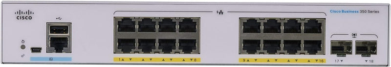 Cisco Business CBS350 16-Port Gigabit (120W PoE+) + 2-Port Gigabit SFP Uplink 全網管交換機 (CBS350-16P-2G-UK / NE-3516P2G) 有限終生保用