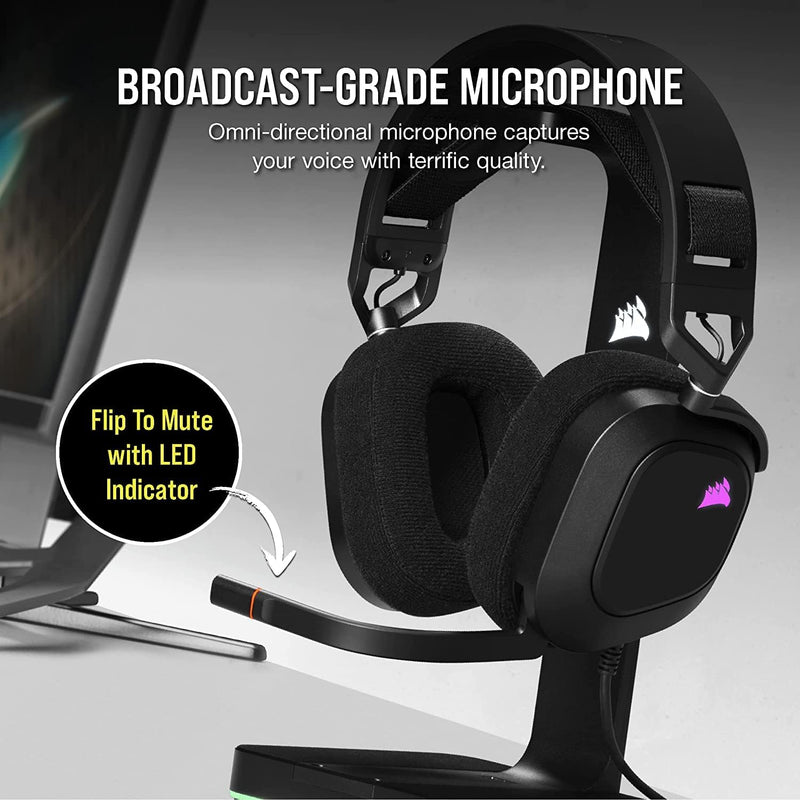 【優惠價】Corsair HS80 RGB USB Wired Gaming Headset — Carbon Black CA-9011237-AP