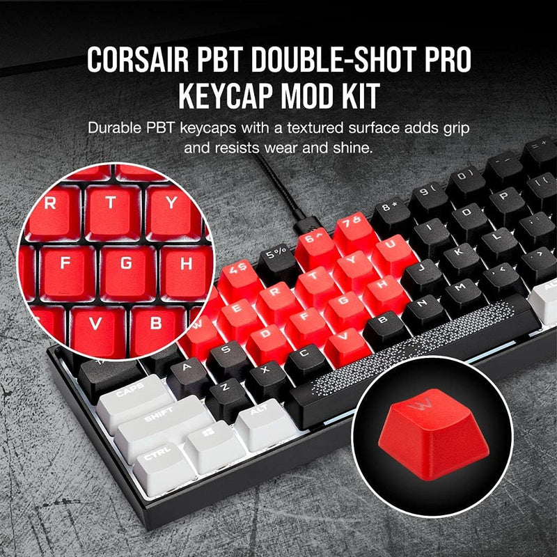 Corsair PBT DOUBLE-SHOT PRO Keycap Mod Kit - ORIGIN Red CH-9911020-NA 