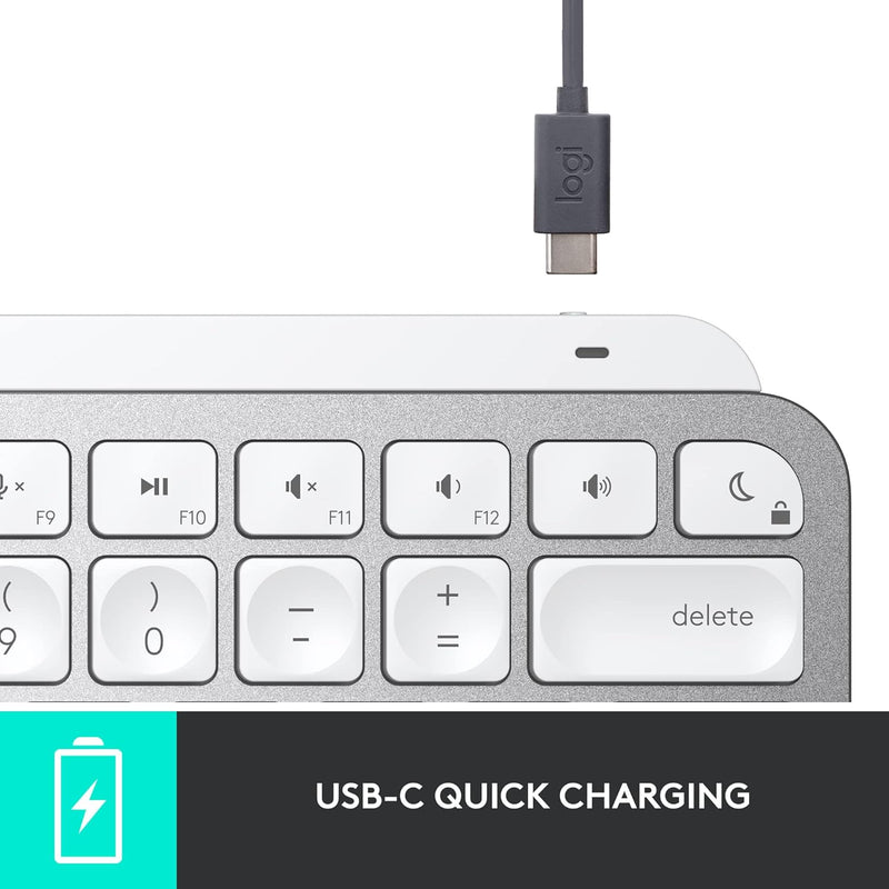 Logitech MX MECHANICAL Mini for Mac Wireless Keyboard (English Version) 精簡炫光高效鍵盤 - Pearl White 珍珠白色 920-010800 原裝行貨