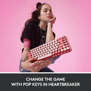 Logitech POP KEYS 無線藍牙機械鍵盤 - Heartbreaker Rose 魅力桃色 920-010579 原裝行貨