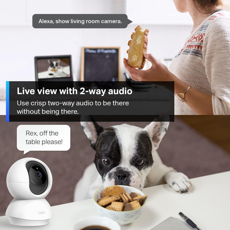 TP-Link Tapo C200P2 FHD Pan / Tilt Wireless WiFi Home Security Surveillance IP Camera CCTV (2件裝)